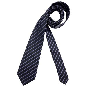 BOTTEGA DEL SARTO Black/Purple Striped Silk LUXURY Tie HANDMADE ITALY